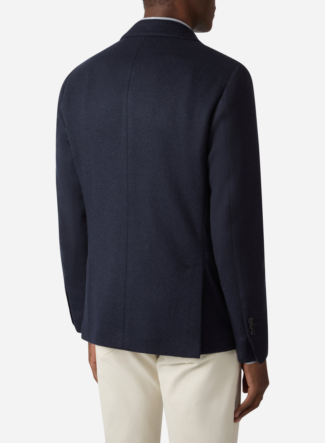 WOOL AND COTTON JERSEY PATCH POCKET BLAZER