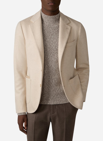 CASHMERE JERSEY PATCH POCKET BLAZER