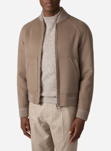 DOUBLE CASHMERE BOMBER