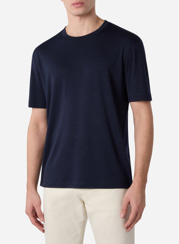 CASHMERE AND SILK SHORT SLEEVES T-SHIRT