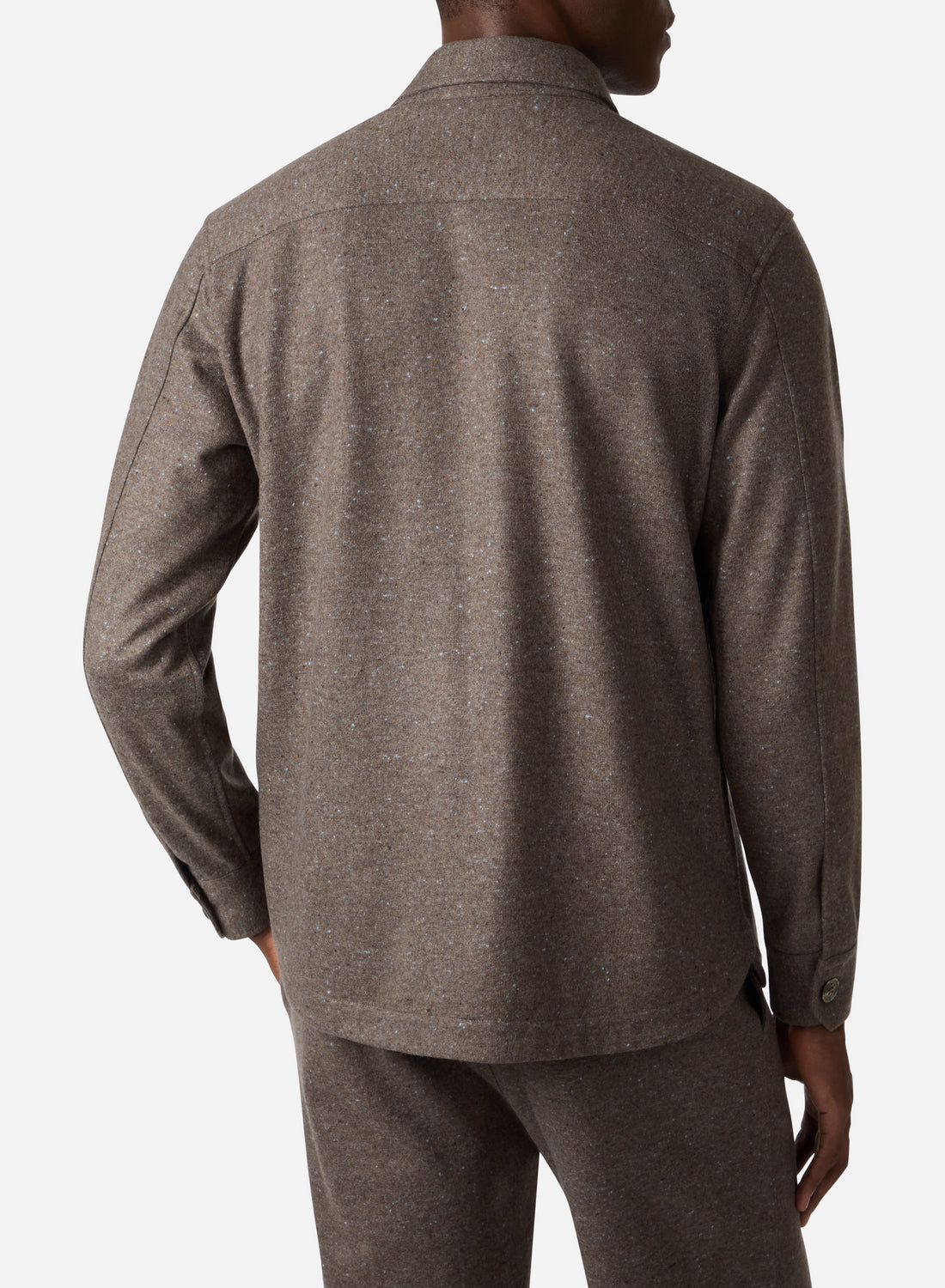 CASHMERE TWEED JERSEY SHIRT JACKET
