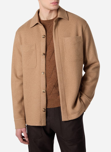 BABY CAMELHAIR JERSEY SHIRT JACKET