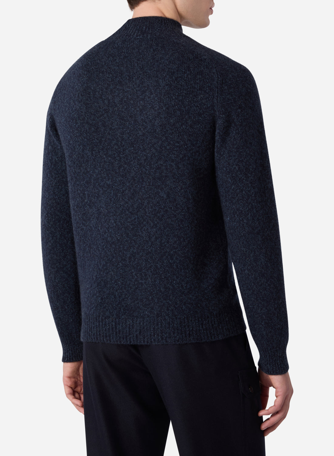 TWISTED CASHMERE MOCK COLLAR