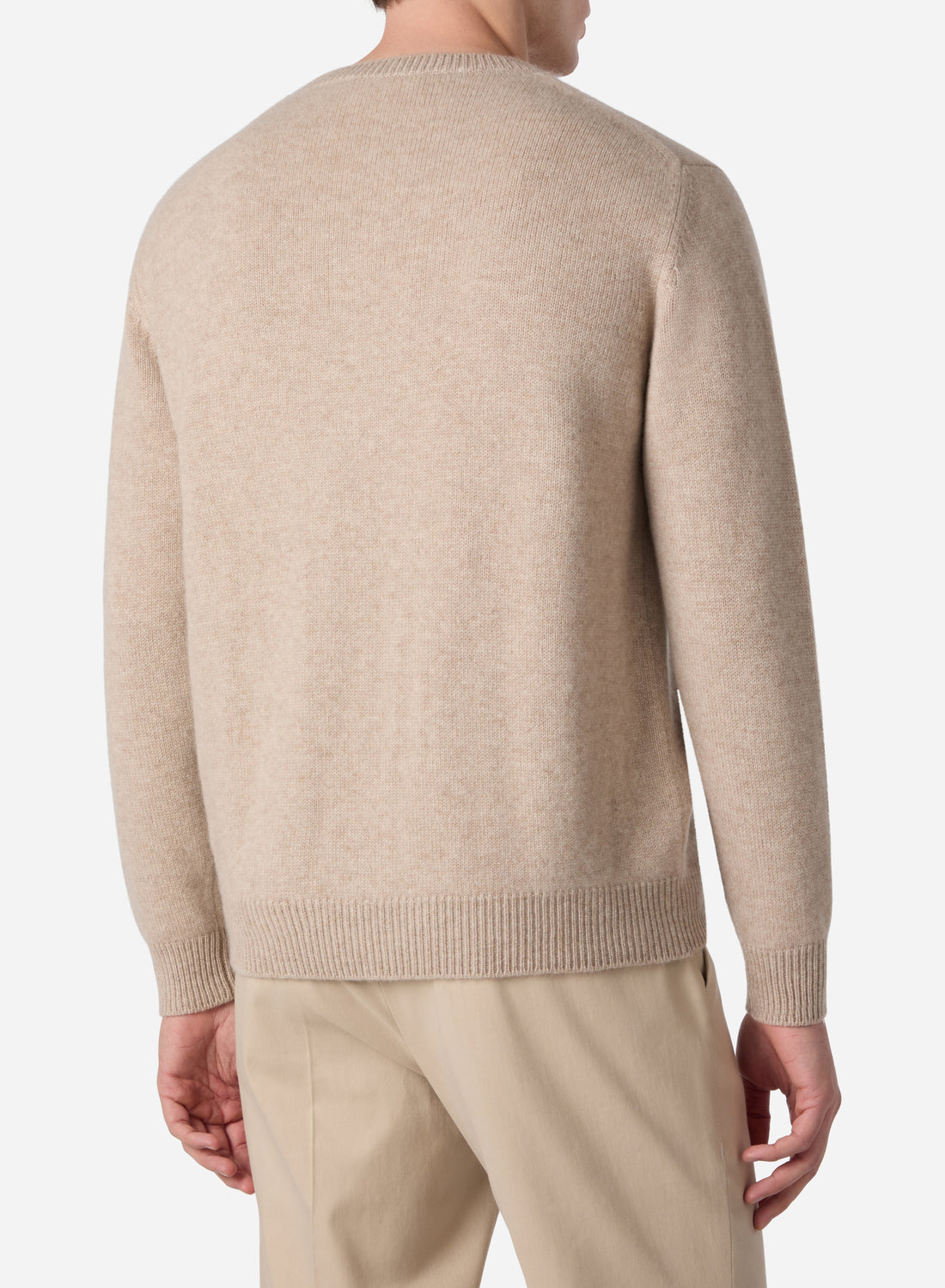 OVERSIZED CABLE CASHMERE CREWNECK