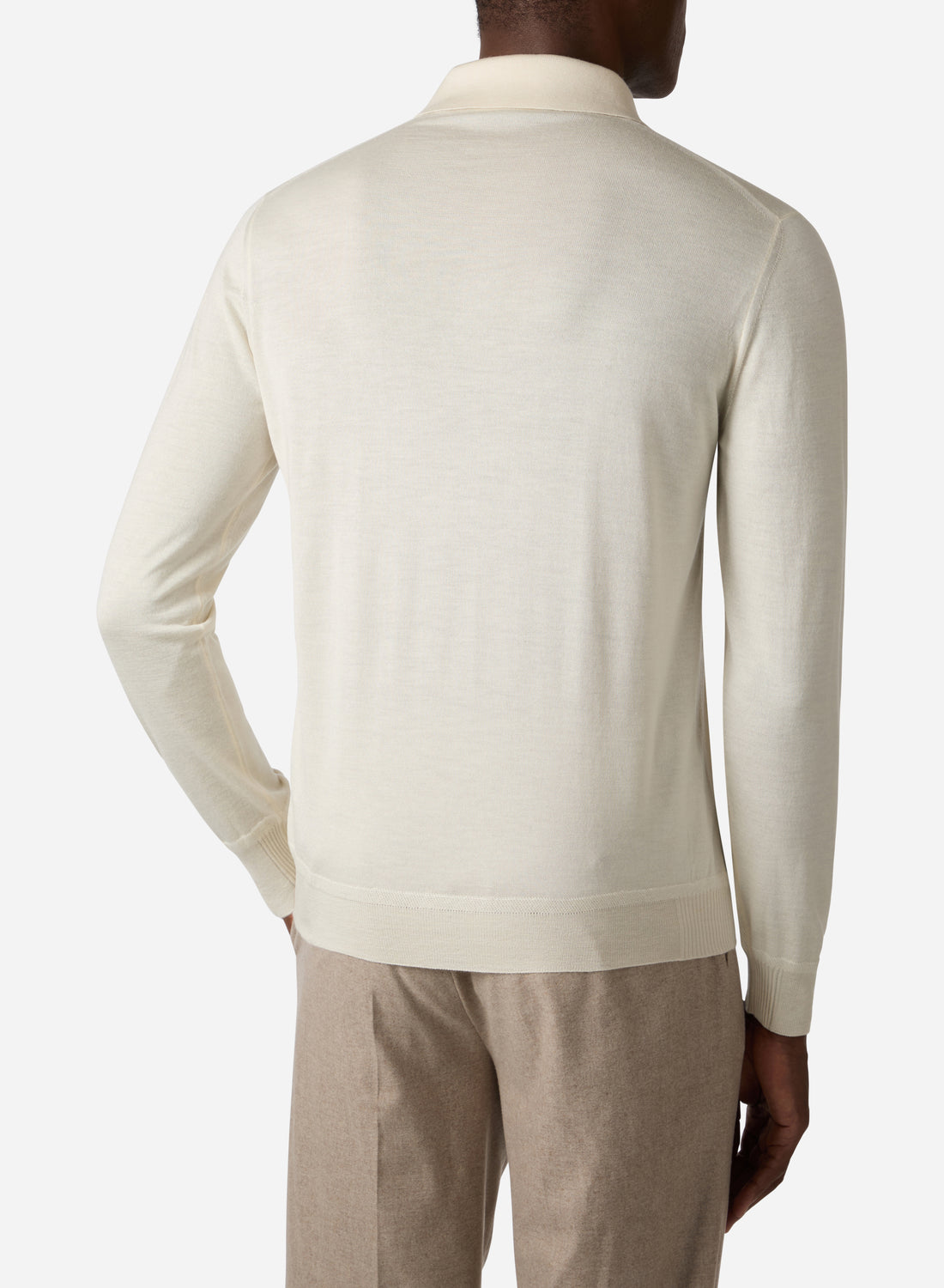 CASHMERE AND SILK LONG SLEEVES POLO