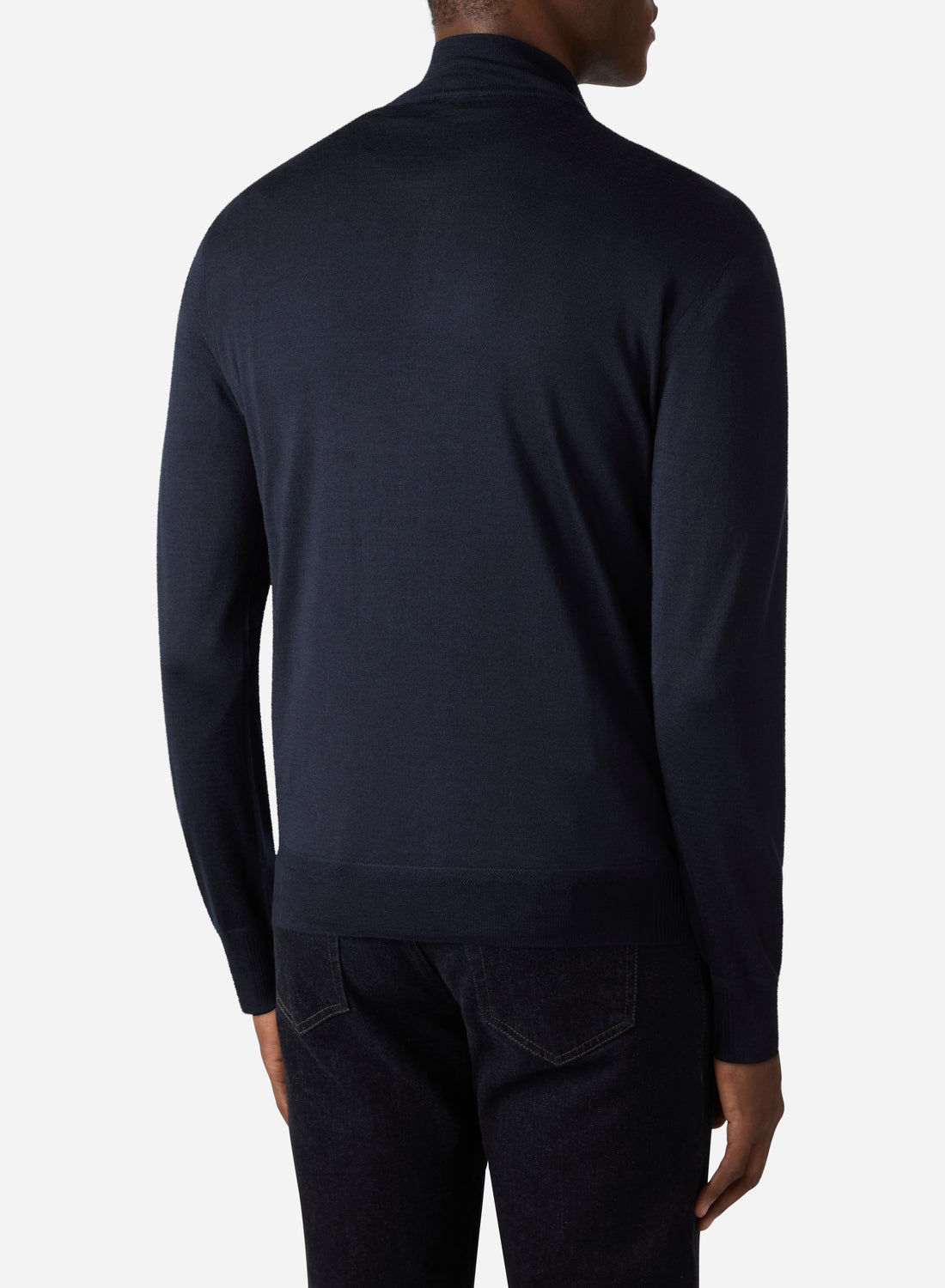 CASHMERE AND SILK LONG SLEEVES HALF ZIP
