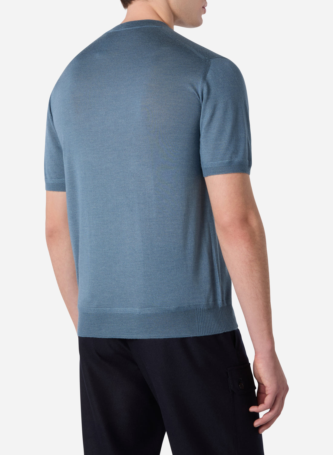 CASHMERE AND SILK SHORT SLEEVES T-SHIRT