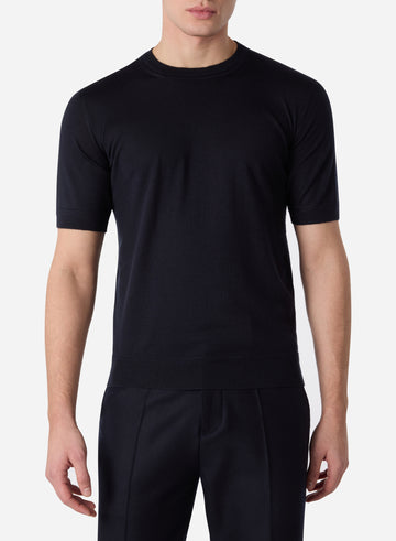 SUPERFINE WOOL SHORT SLEEVES T-SHIRT