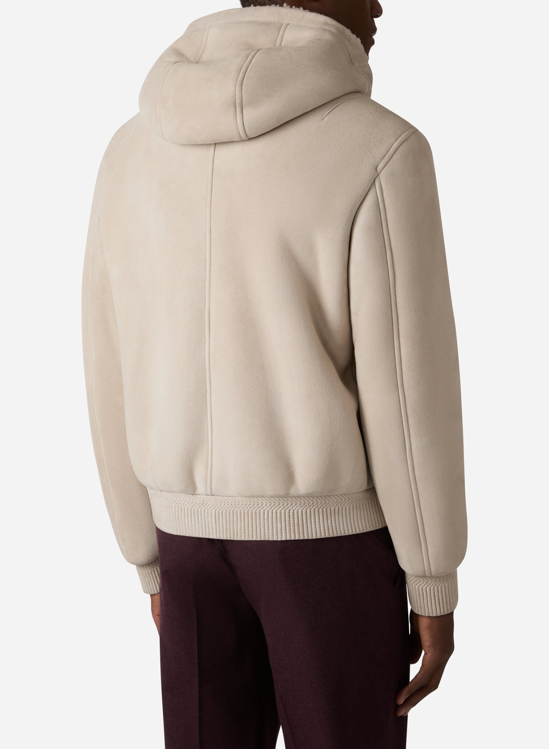SHEARLING HOODED BLOUSON