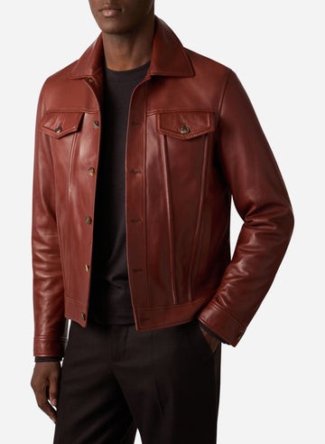 LEATHER BLOUSON