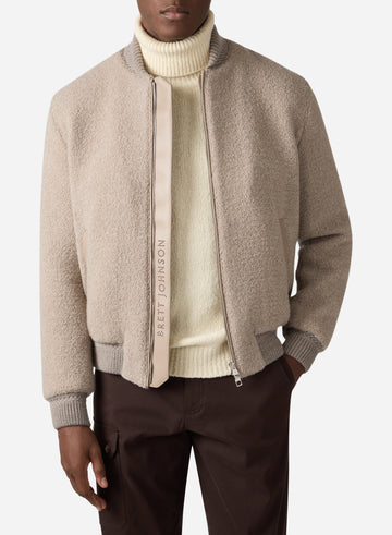 WOOL AND CASHMERE VARSITY JACKET