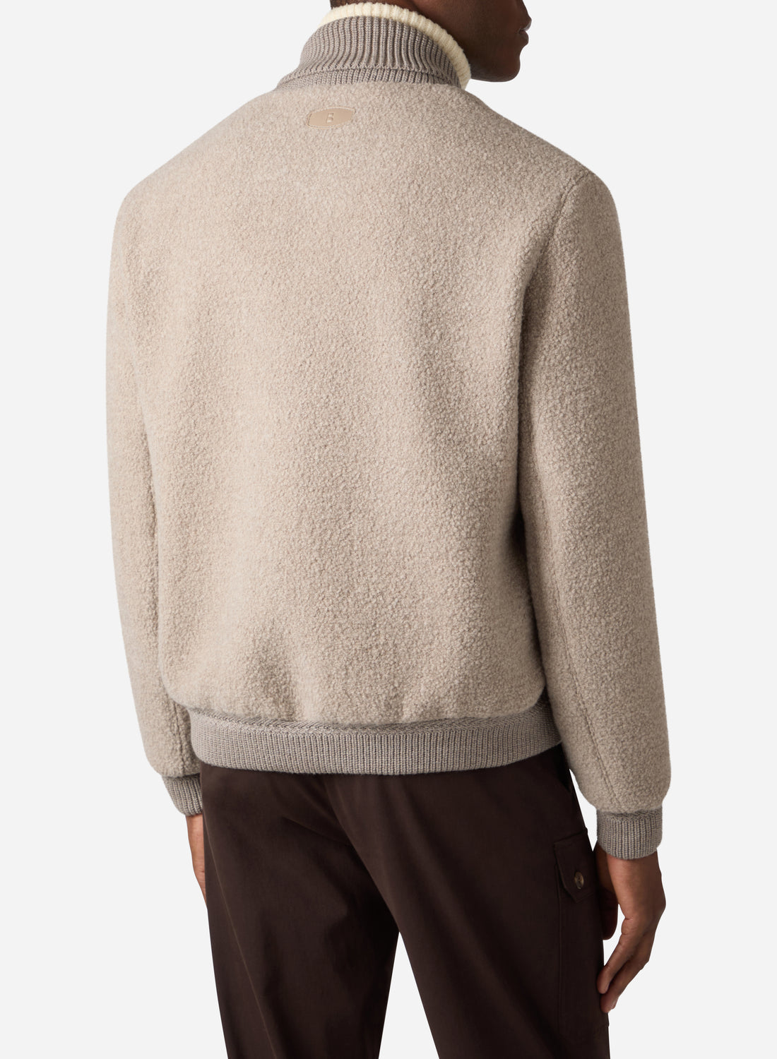 WOOL AND CASHMERE VARSITY JACKET