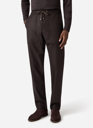 SUPERFINE MERINO WOOL DRAWSTRING PANT