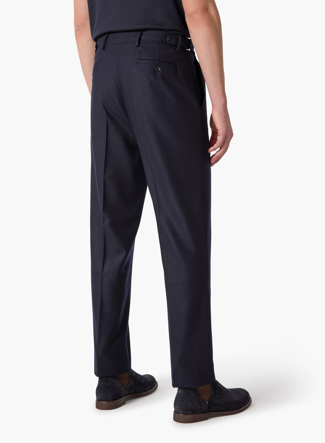 SUPERFINE MERINO WOOL FLAT FRONT PANT