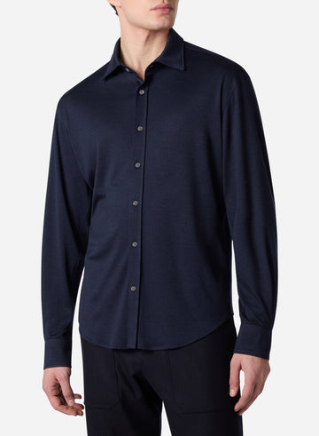 CASHMERE AND SILK JERSEY SHIRT