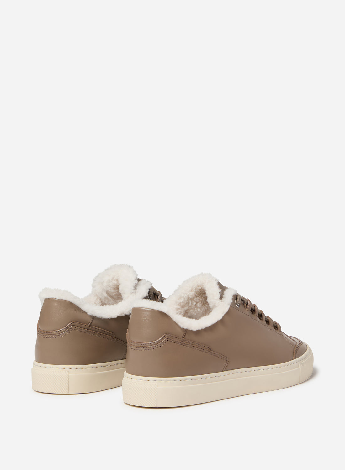 LEATHER SIENA SNEAKER WITH SHEARLING LINING