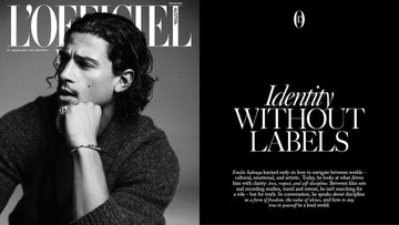 A MEETING OF CRAFT AND CHARACTER: EMILIO SAKRAYA WEARS BRETT JOHNSON FOR L’OFFICIEL AUSTRIA'S IDENTITY COVER