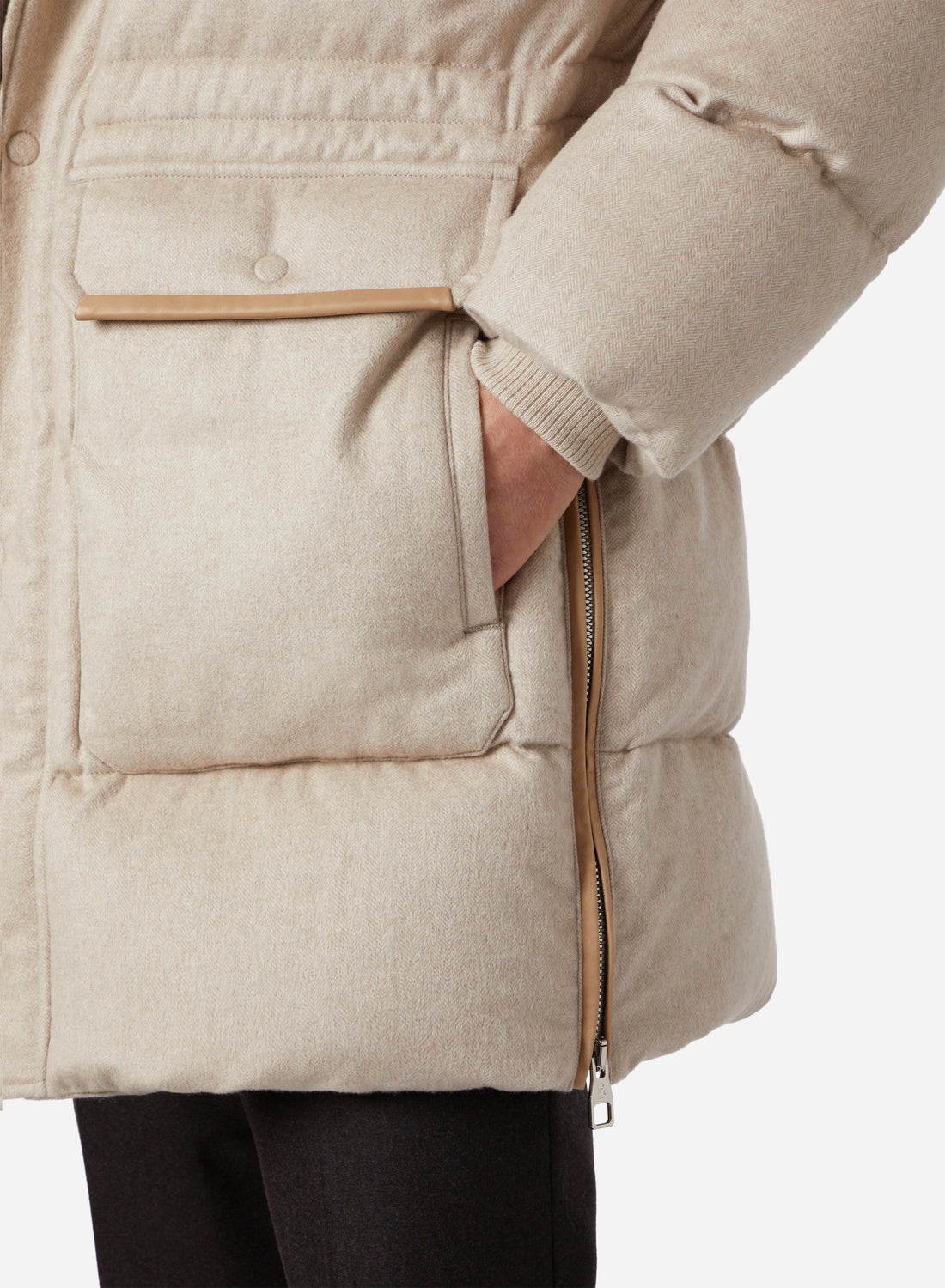 CASHMERE AND SILK GOOSE DOWN PARKA