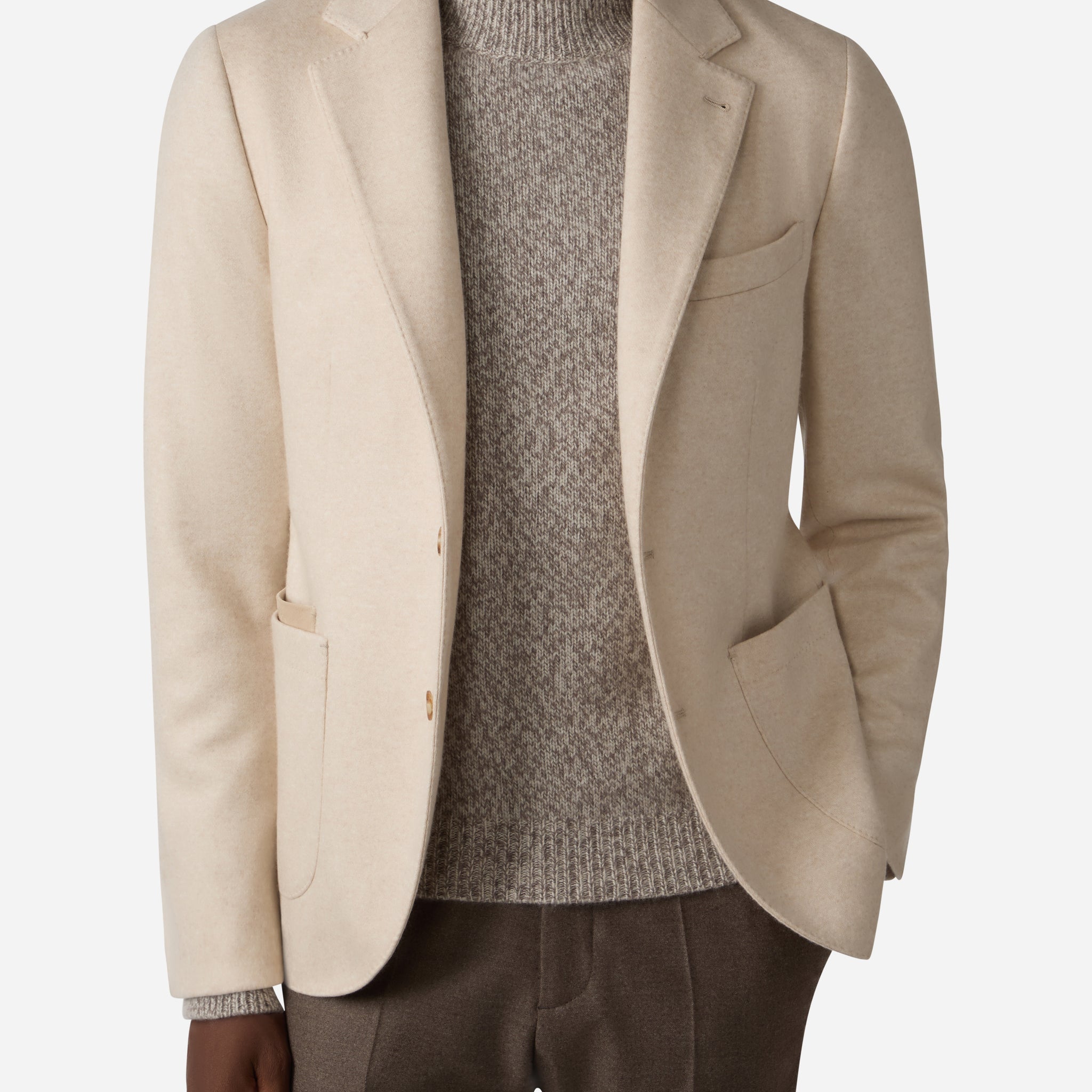 CASHMERE JERSEY PATCH POCKET BLAZER