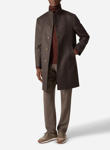 SUPERFINE MERINO WOOL SINGLE BREAST COAT