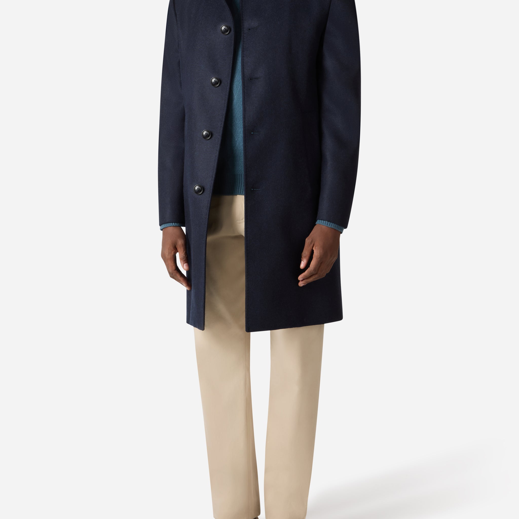 SUPERFINE MERINO WOOL SINGLE BREAST COAT