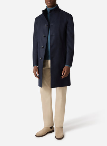 SUPERFINE MERINO WOOL SINGLE BREAST COAT