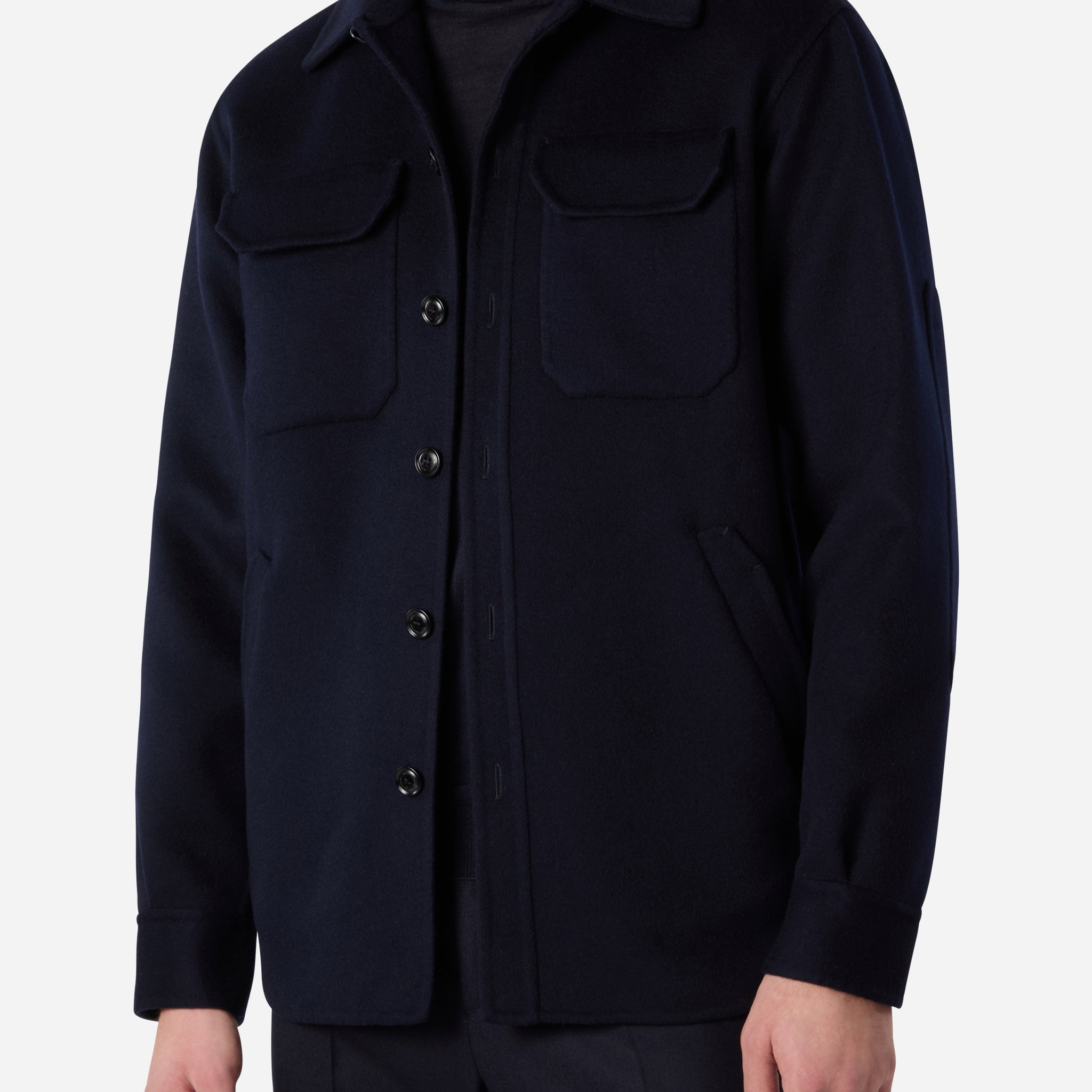 DOUBLE CASHMERE SHIRT JACKET