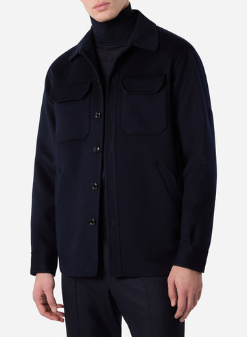 DOUBLE CASHMERE SHIRT JACKET