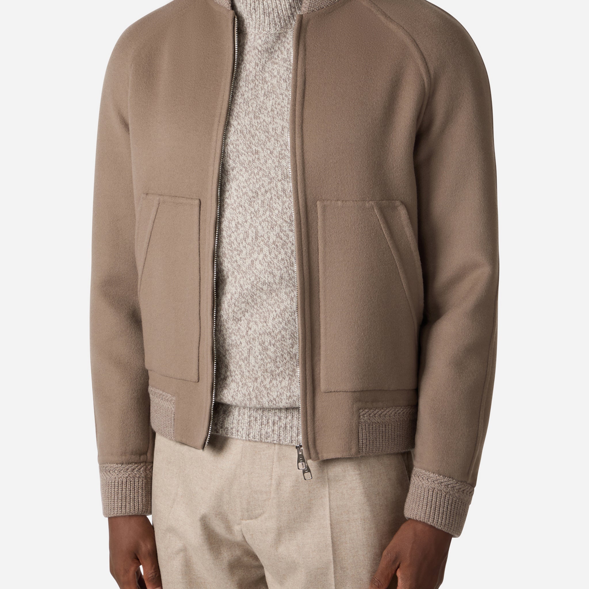 DOUBLE CASHMERE BOMBER