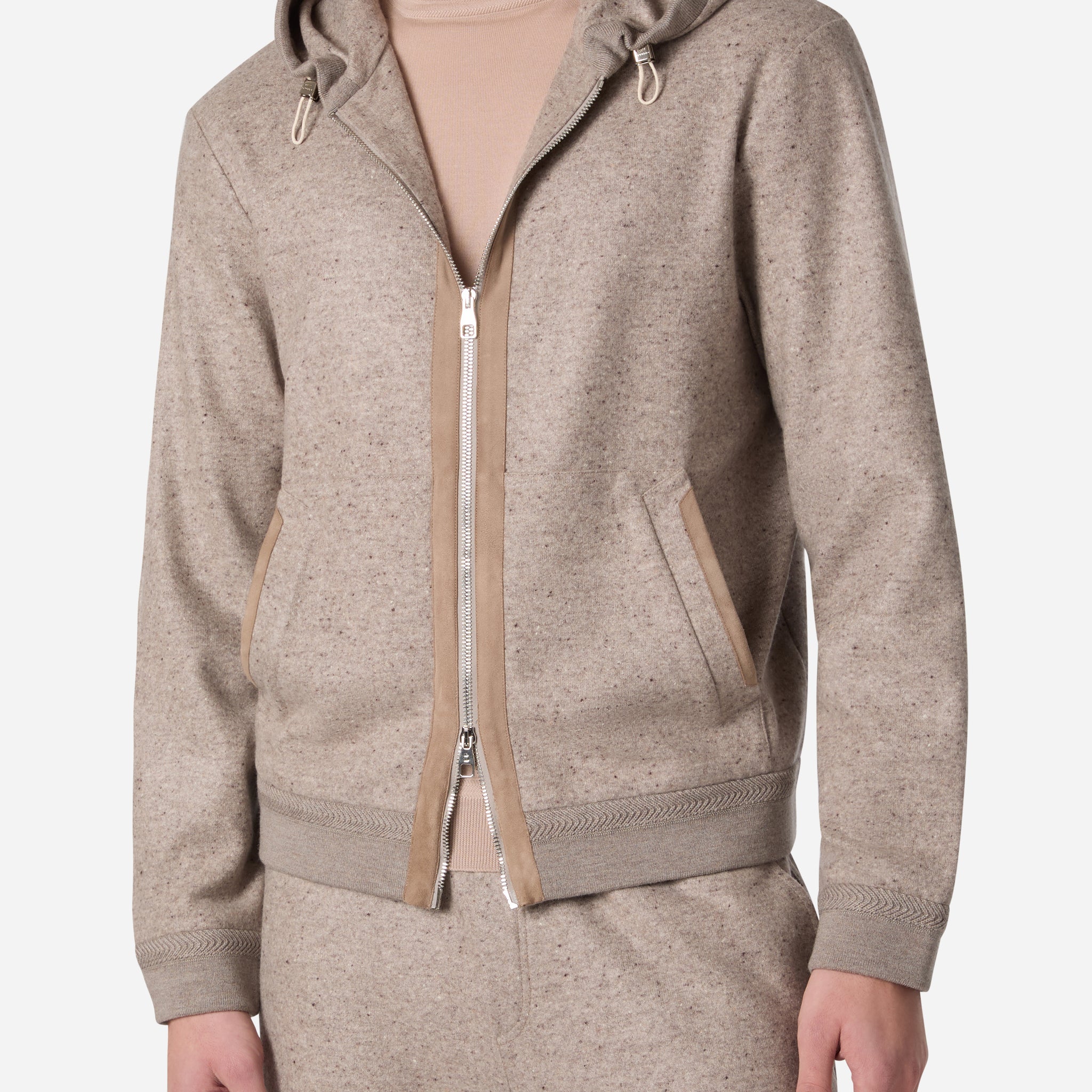 CASHMERE TWEED FULL ZIP HOODIE