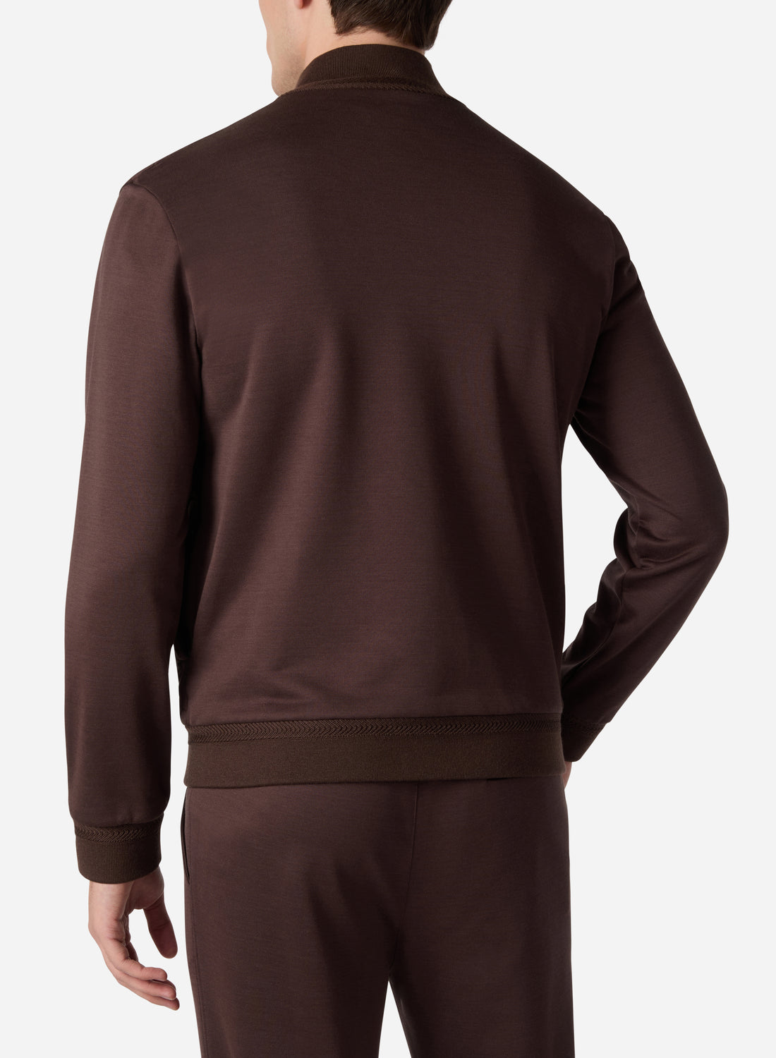 COTTON AND SILK QUILTED JERSEY BOMBER