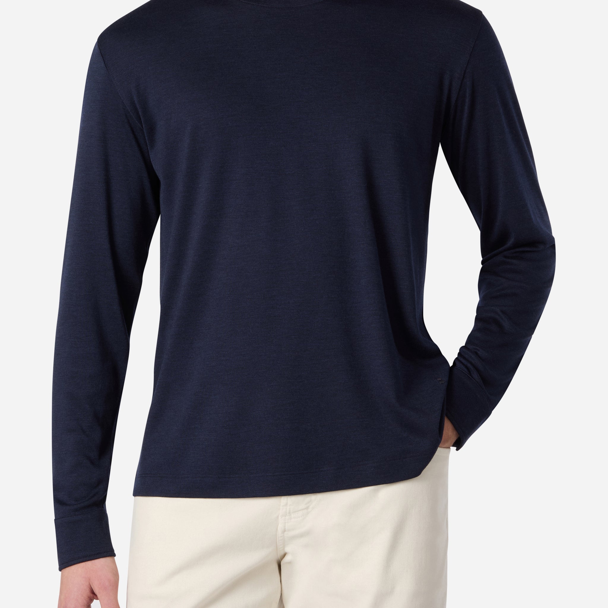 CASHMERE AND SILK LONG SLEEVES T-SHIRT