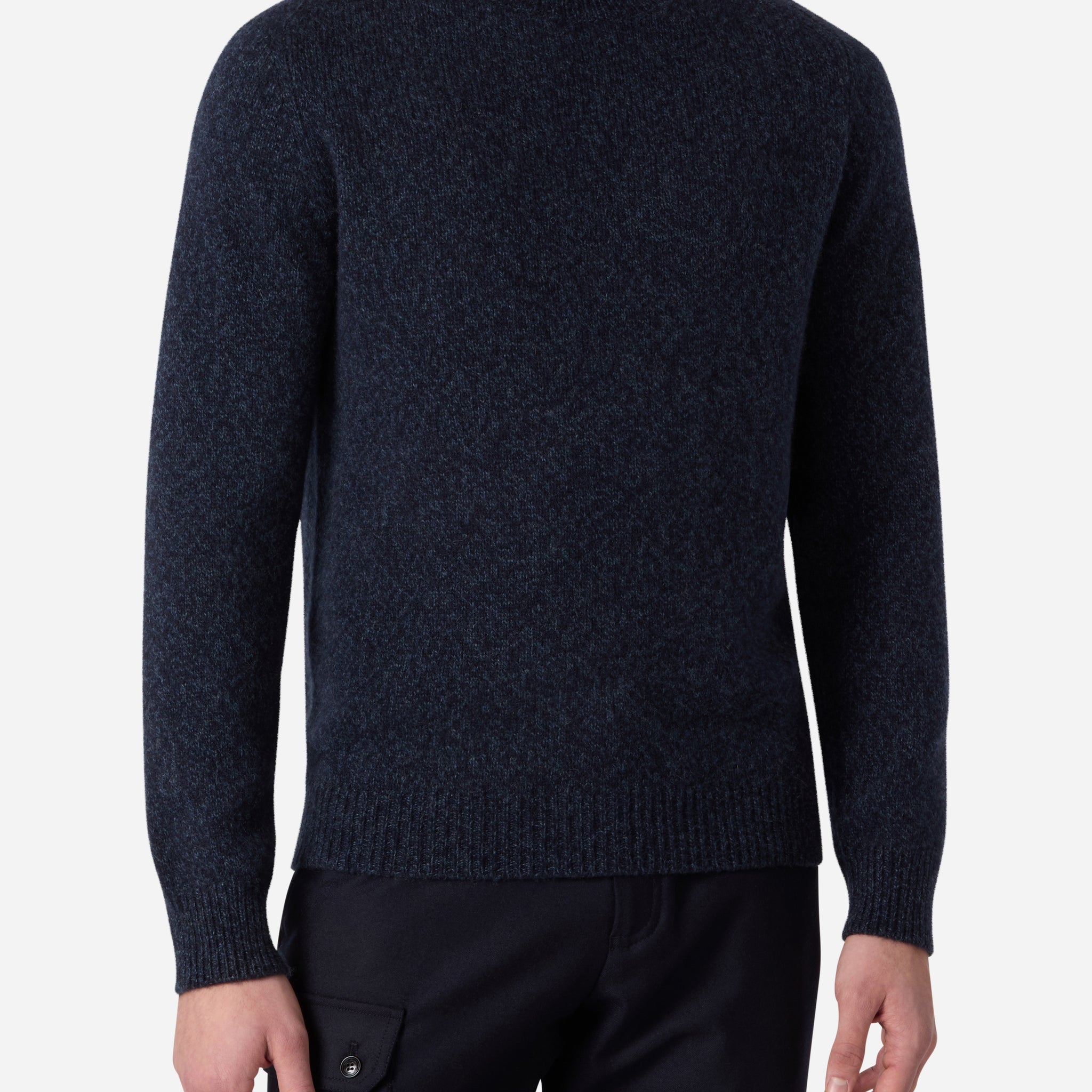 TWISTED CASHMERE MOCK COLLAR