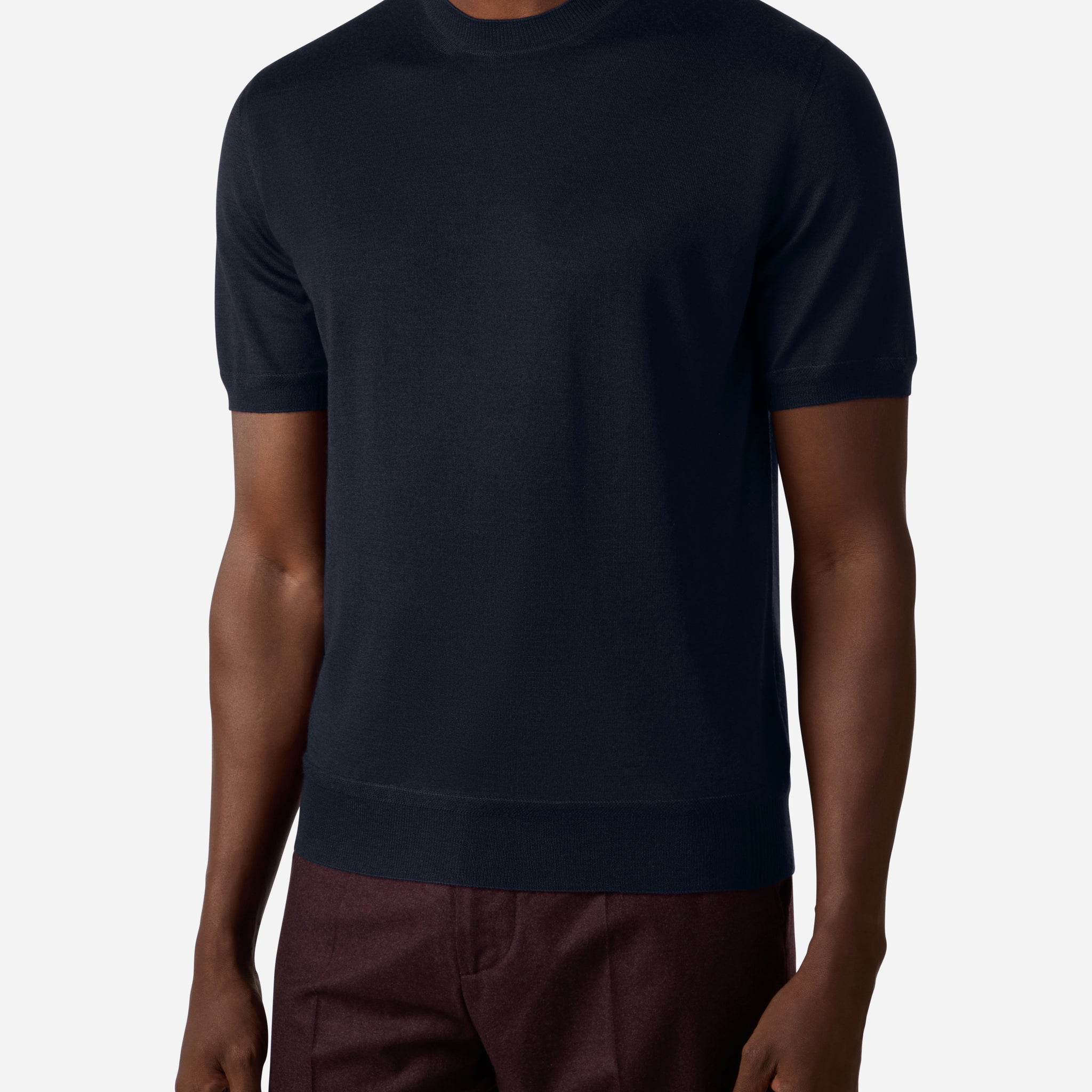 CASHMERE AND SILK SHORT SLEEVES T-SHIRT