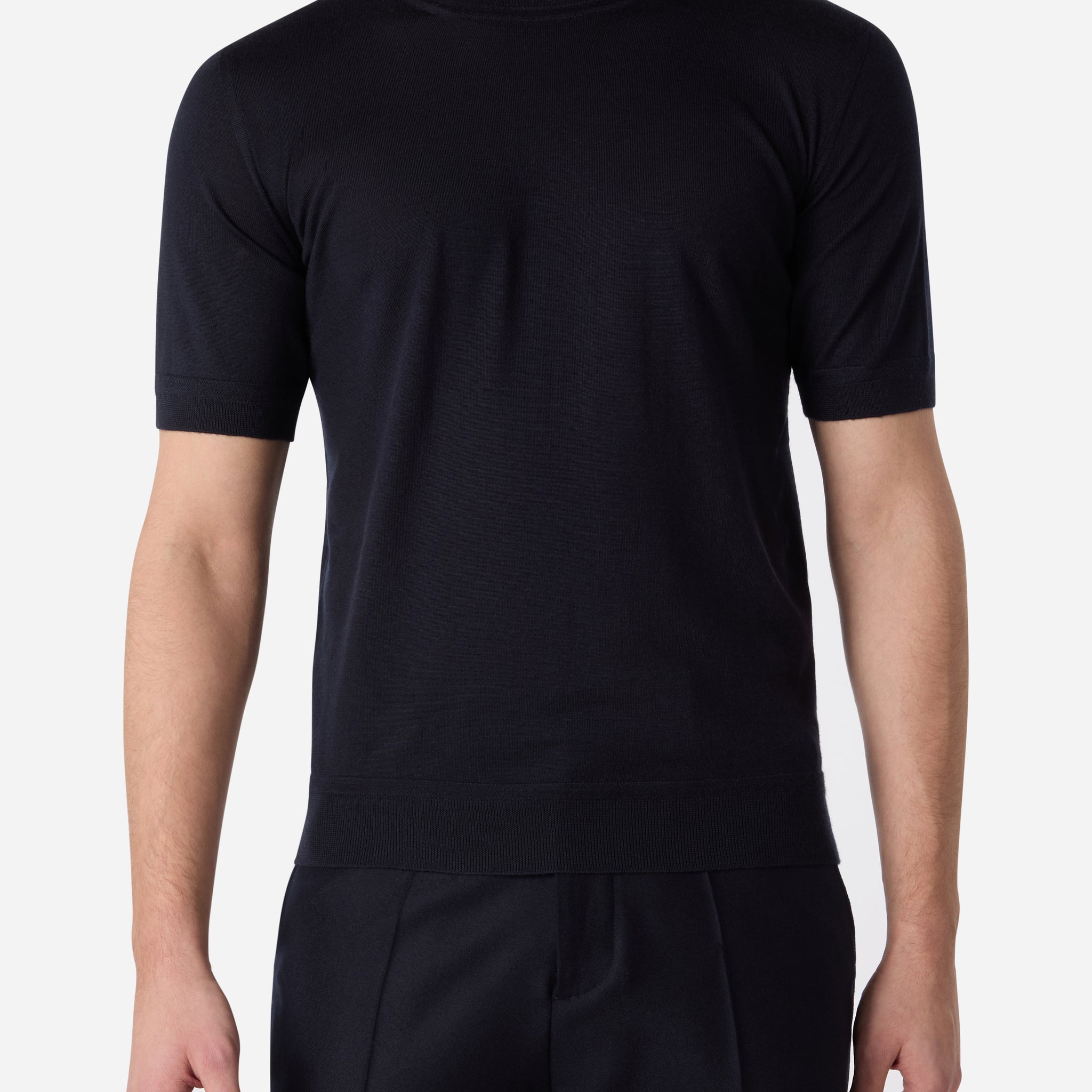 SUPERFINE WOOL SHORT SLEEVES T-SHIRT