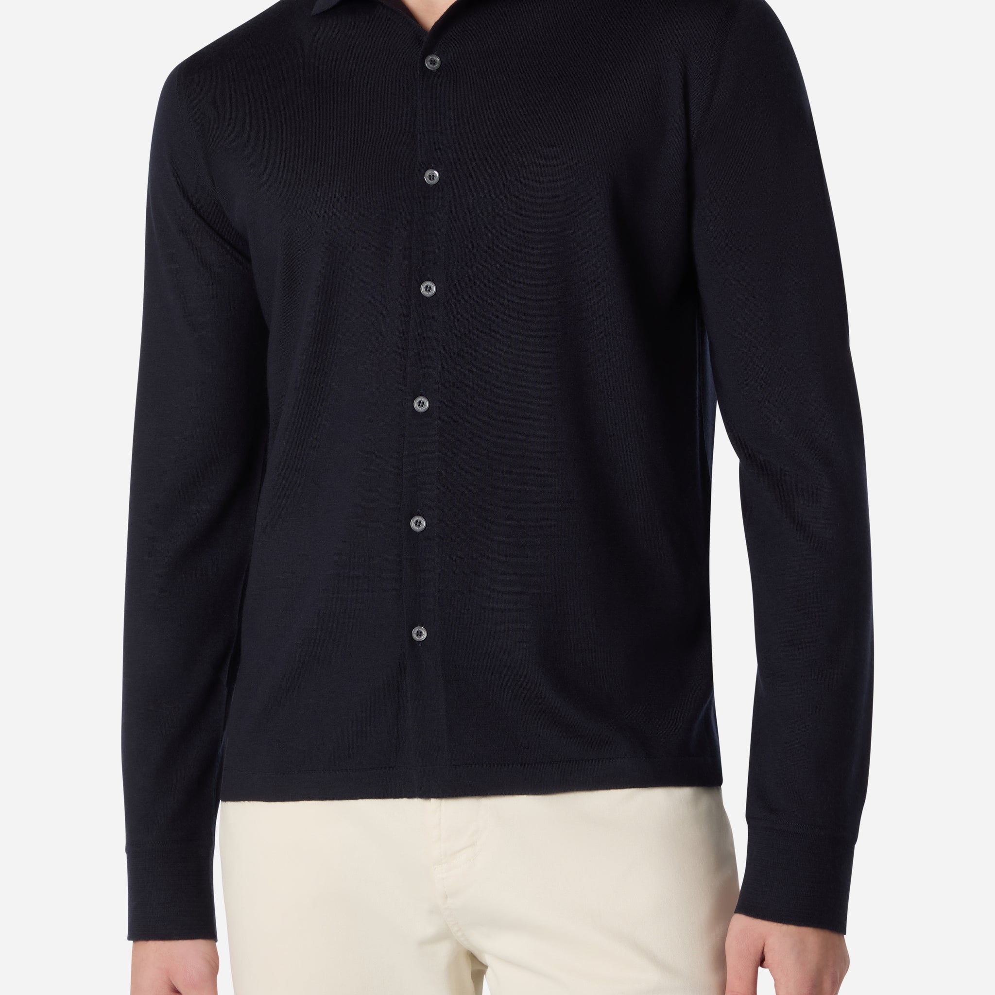 SUPERFINE WOOL LONG SLEEVES SHIRT