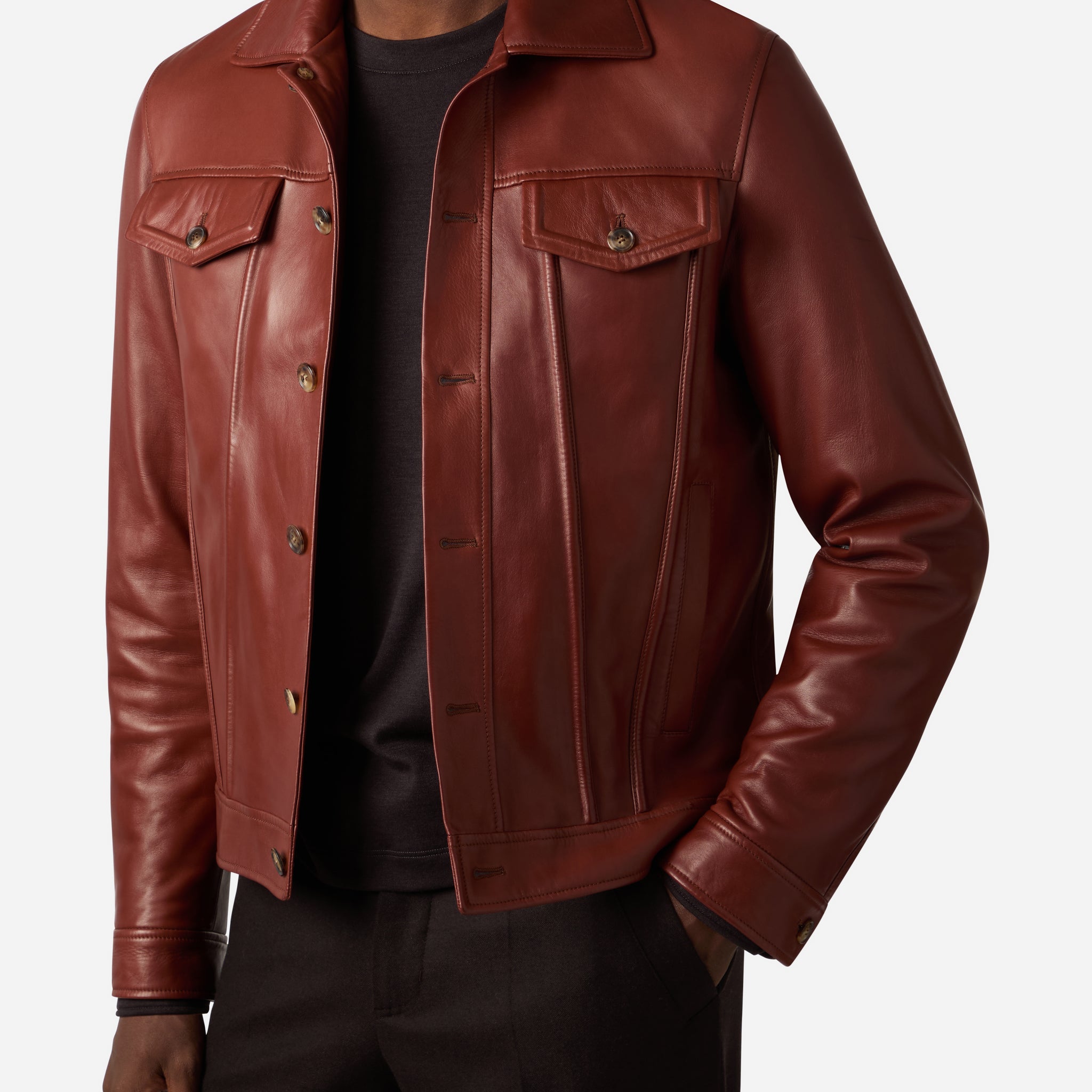 LEATHER BLOUSON