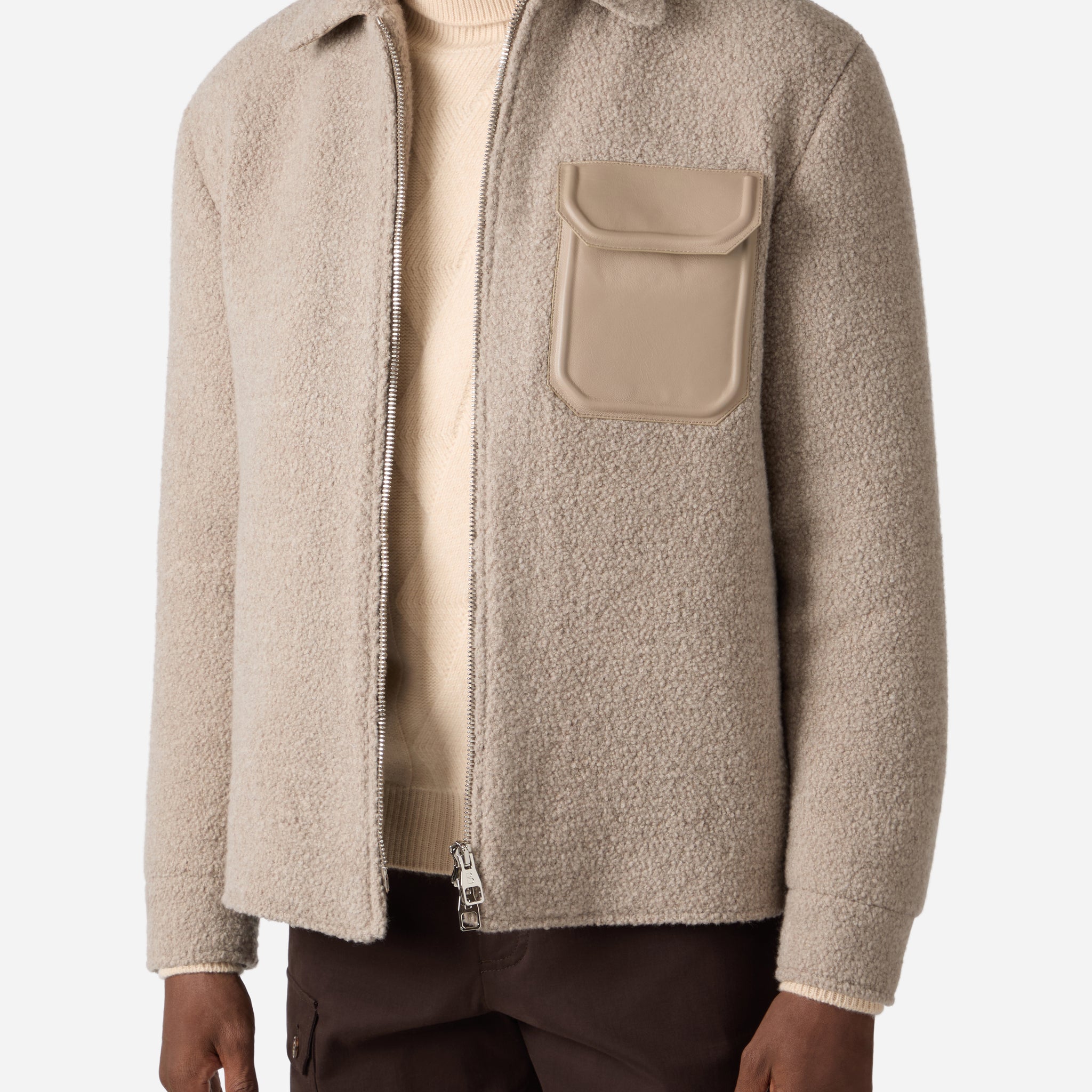 TECHNICAL WOOL OVERSHIRT