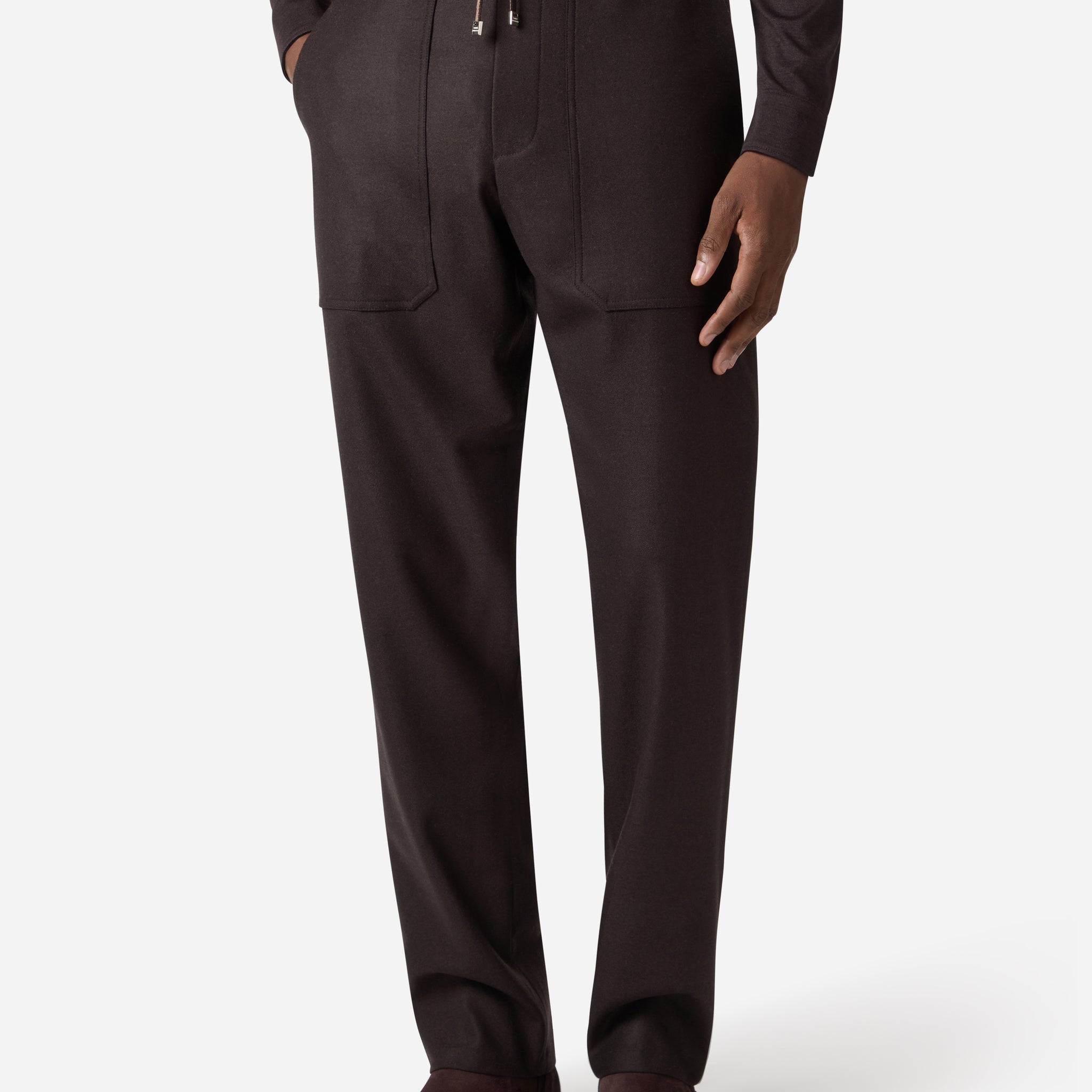SUPERFINE MERINO WOOL DRAWSTRING PANT