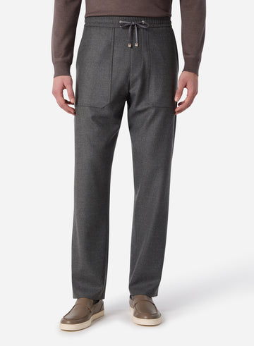 SUPERFINE MERINO WOOL DRAWSTRING PANT