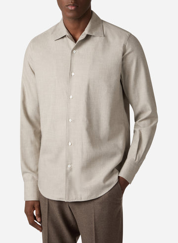 COTTON AND CASHMERE CASUAL SHIRT