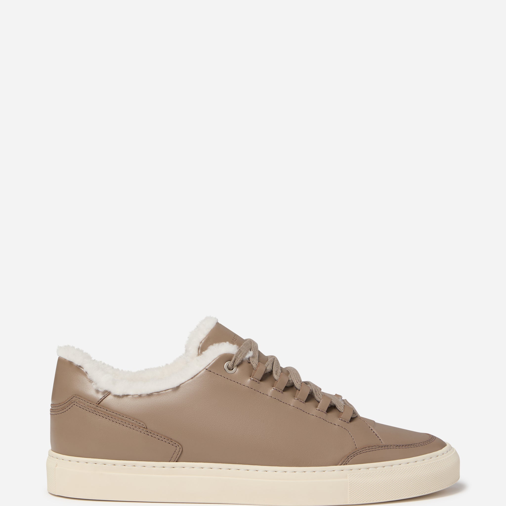 LEATHER SIENA SNEAKER WITH SHEARLING LINING
