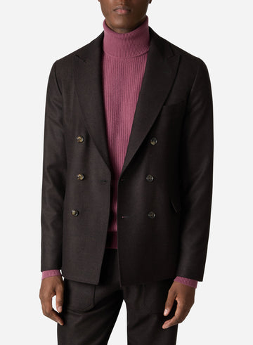 SUPERFINE MERINO WOOL DOUBLE BREAST BLAZER