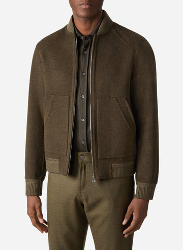 WOOL AND CASHMERE MK DOUBLE BOMBER