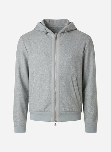 WOOL AND CASHMERE FULL ZIP HOODIE