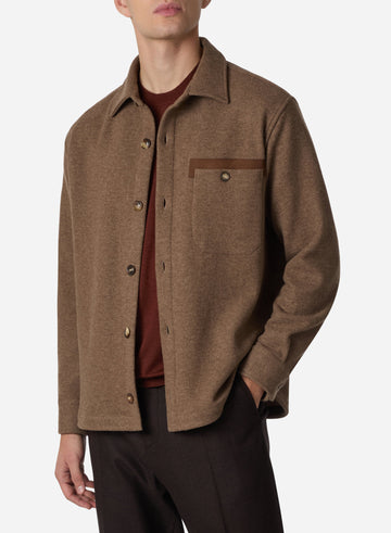 CASHMERE JERSEY SHIRT JACKET