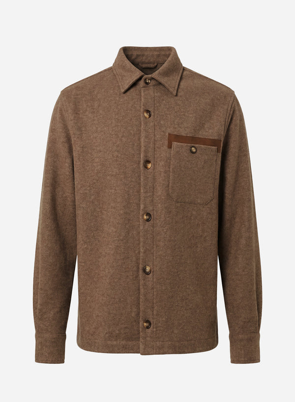 CASHMERE JERSEY SHIRT JACKET