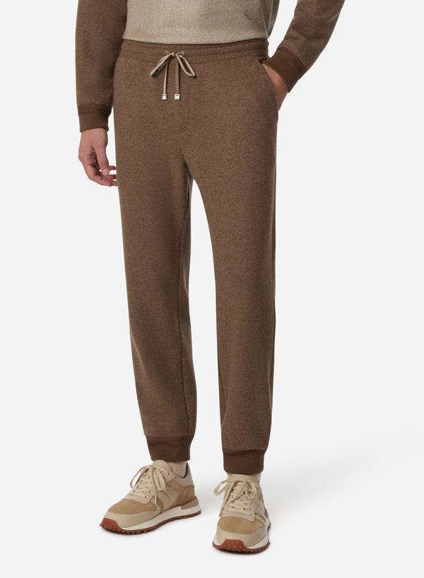 CASHMERE DRAWSTRING PANTS WITH CUFF