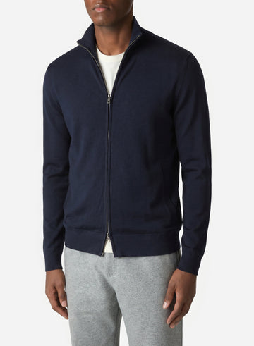 VIRGIN WOOL LONG SLEEVES FULL ZIP