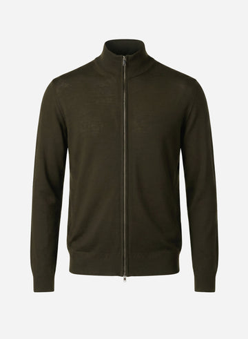 VIRGIN WOOL LONG SLEEVES FULL ZIP